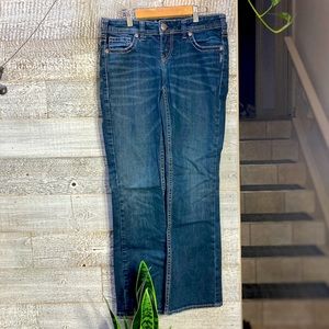 Silver Jeans | Aiko Super Stretch Mid Boot - W29/L30. Medium Wash